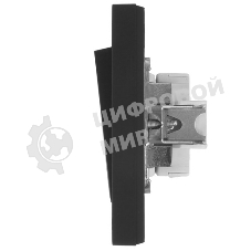 Выключатель 2-кл. СП AtlasDesign 10А IP20 (сх. 5) 10AX в сборе карбон SchE ATN001052