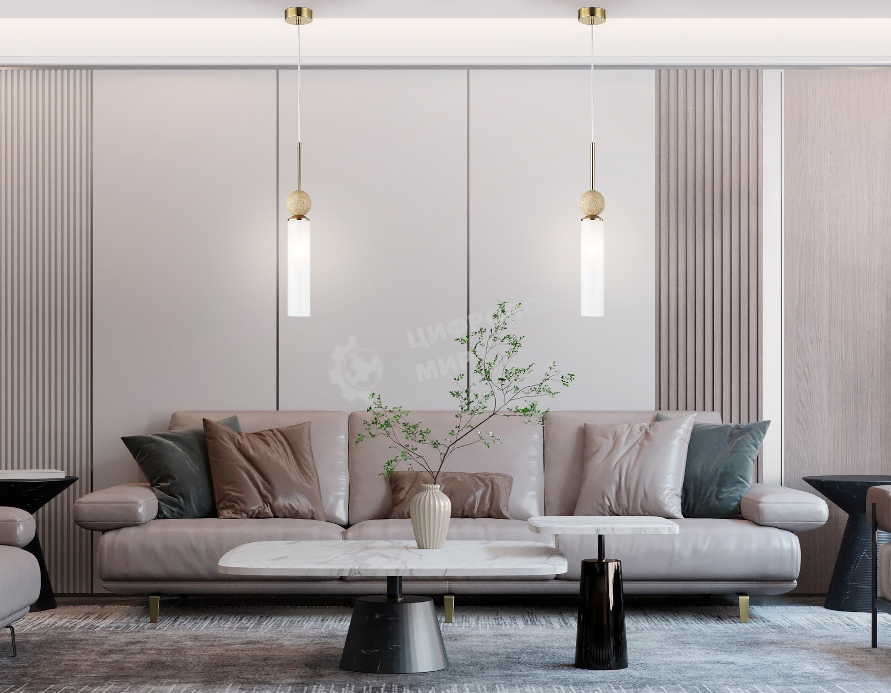 Светильник Ambrella light LH53256 BS/FR латунь/белый матовый E14 max 40W D80*470