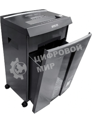 Шредер Office Kit S300 0,8x5 черный (секр.P-7) фрагменты 8лист. 33лтр. пл.карты CD