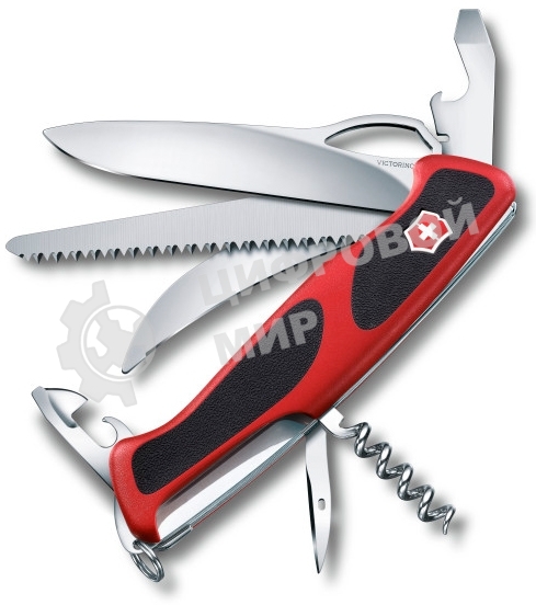 Нож перочинный Victorinox RangerGrip 57 Hunter (0.9583.MC) 130мм 13функций красный/черный карт.коробка