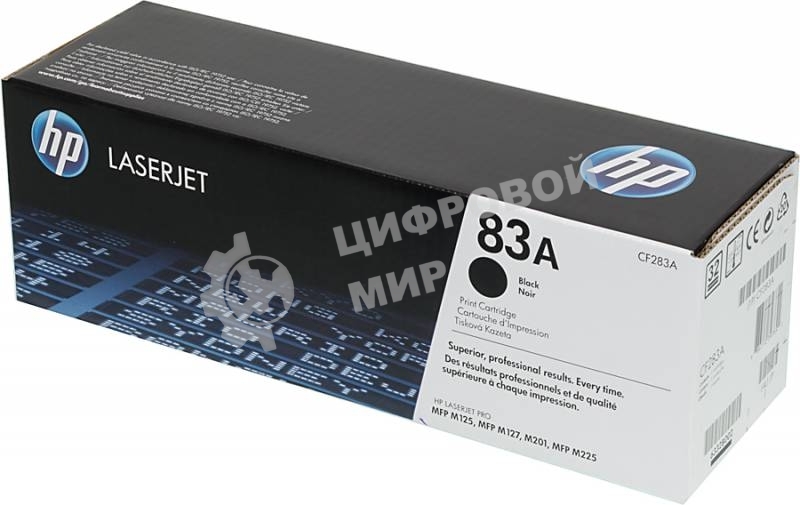 Тонер Картридж HP 83A CF283A черный для HP LJ Pro M125nw/M127fw (1500стр.)