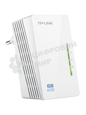 Сетевое оборудование TP-Link TL-WPA4220 300Mbps Wireless AV500 Powerline Extender, 500Mbps Powerline Datarate, 2 10/100Mbps Fast Ethernet ports, HomePlug AV, Plug and Play, WiFi Clone, Single Pack