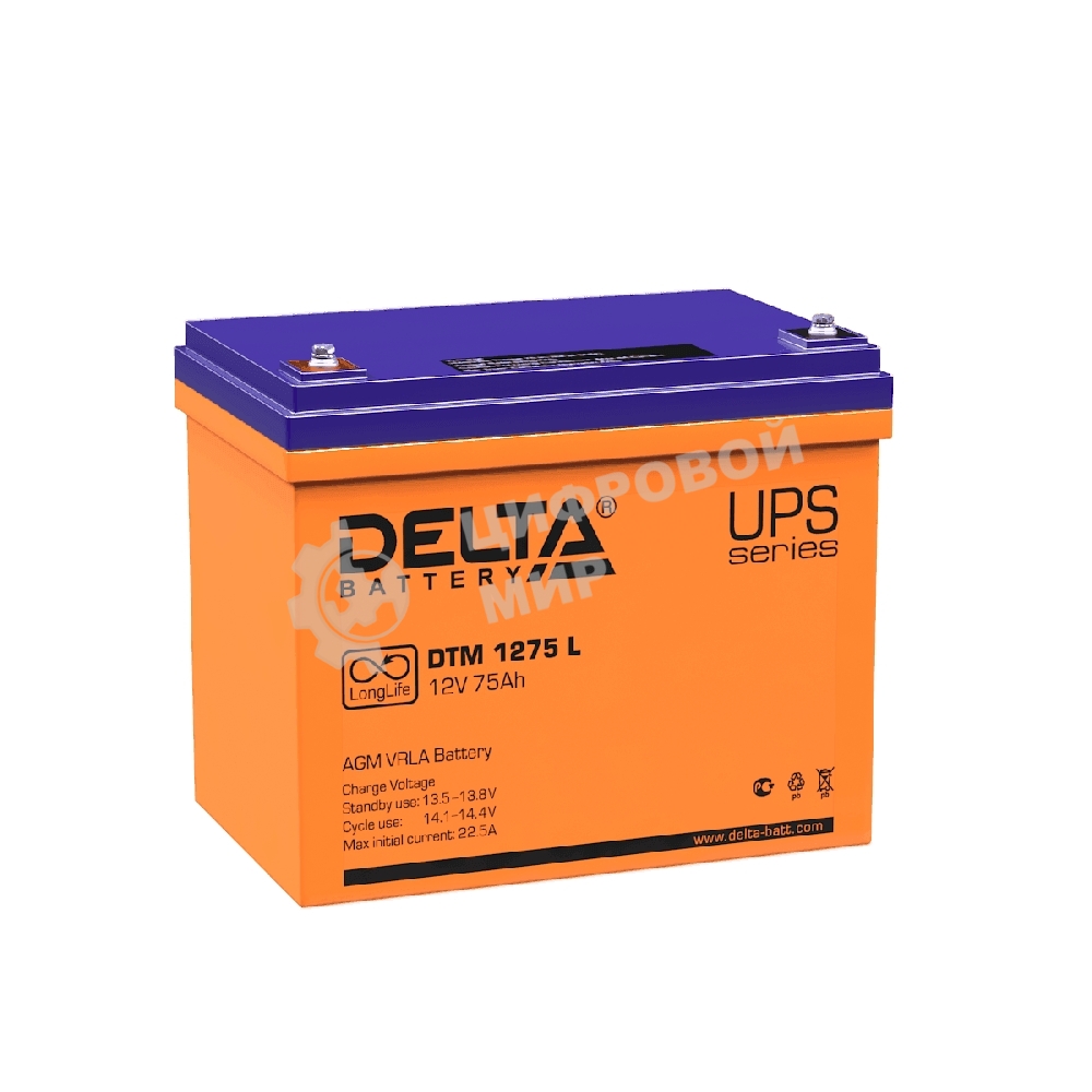 Батарея для ИБП Delta DTM 1275 L (12V, 75Ah)