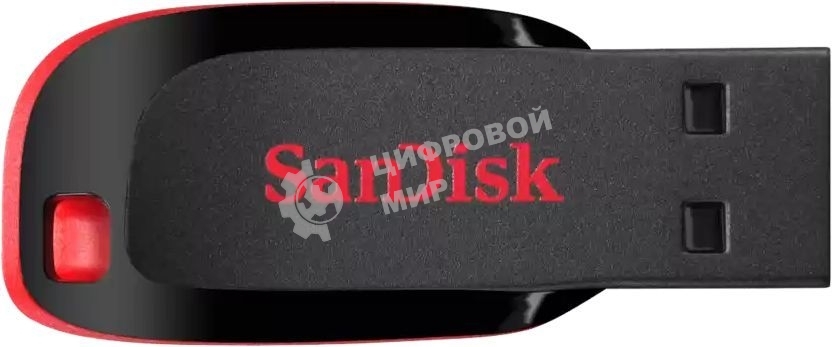 Флешка USB SanDisk Cruzer Blade (SDCZ50-128G-B35), 128Gb, USB 2.0, Type-A, R/W 16/4, черный
