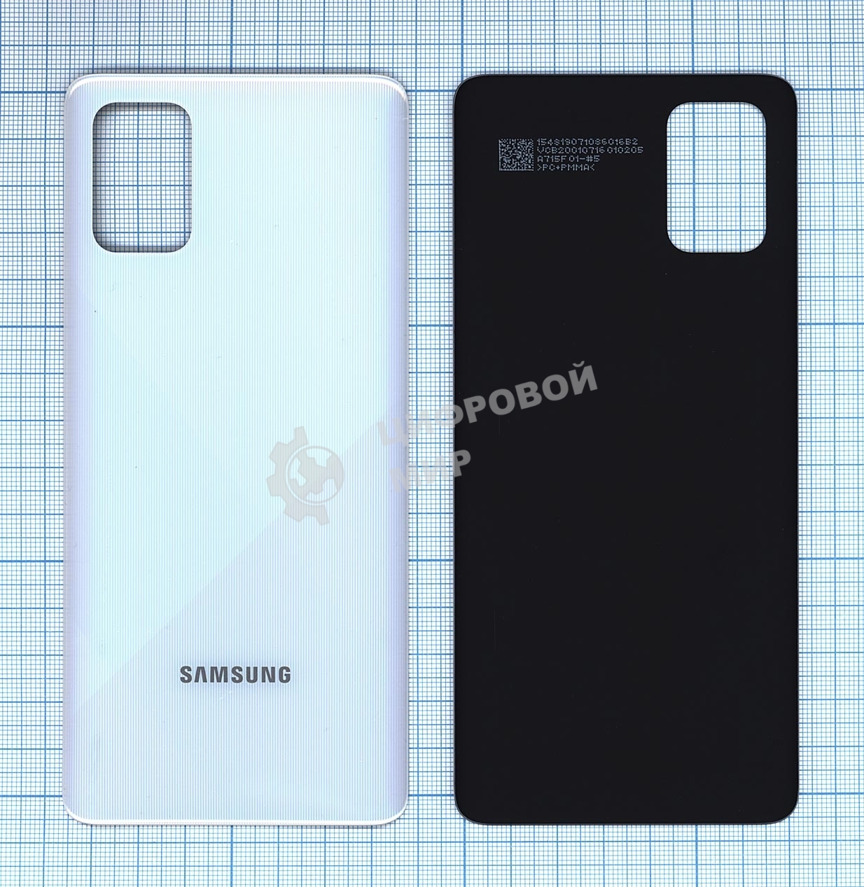 Задняя крышка для Samsung A715F Galaxy A71 (2019) серебристый