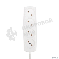 Удлинитель PROconnect OPTIMA 4 гнезда, 3 м, 2х0.75 мм², б/з, белый