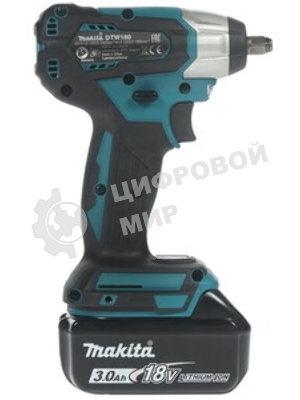 Гайковерт акк MAKITA DTW180RFE б\щет, 18В, 2x3Ач, Li-ion, 3600у\м, 180Нм, квадрат 3\8