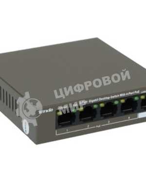 Коммутатор 5PORT 1000M 4POE Tenda TEG1105P-4-63W