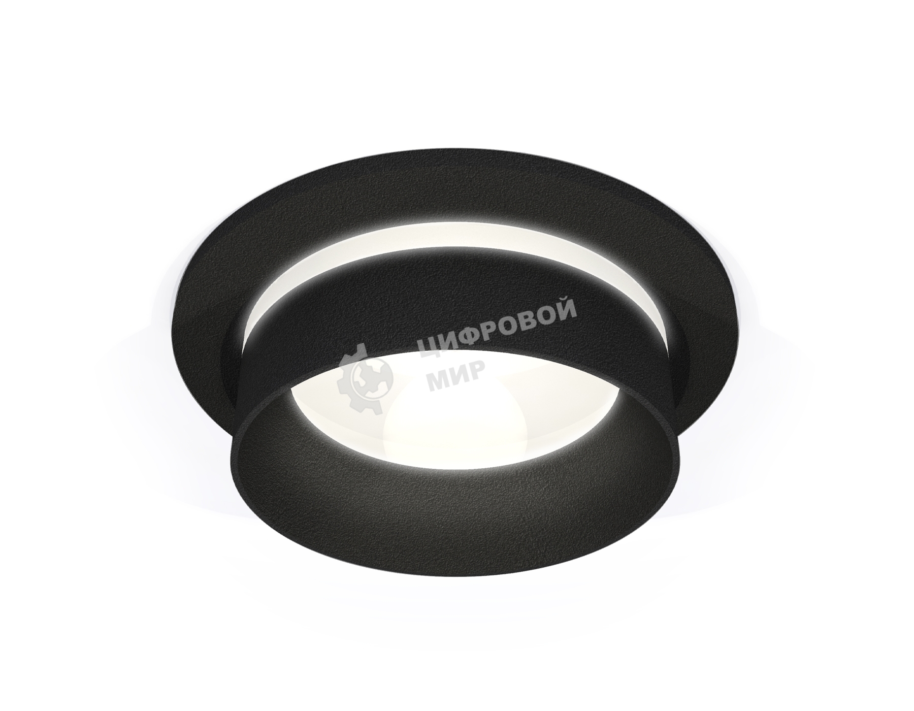 Комплект встраиваемого светильника Ambrella light XC6513061 SBK/FR черный песок/белый матовый MR16 GU5.3 (C6513, N6229)