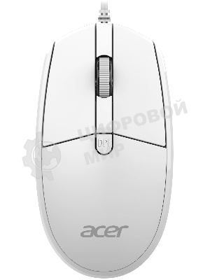 Комплект клавиатура+мышь Acer OCC400 проводной, USB, 2000 DPI, белый
