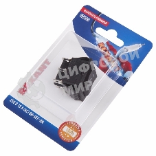 Выключатель клавишный Rexant 250V 15А (6с) ON-OFF-ON черный с нейтралью (RWB-508, SC-767) (в упак. 1 шт.)