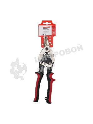 Ножницы по металлу левые Rexant 260 мм никелированные, двухкомпонентные рукоятки