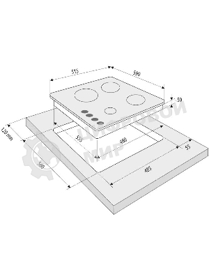 Газовая варочная панель Krona CALORE 60 BL