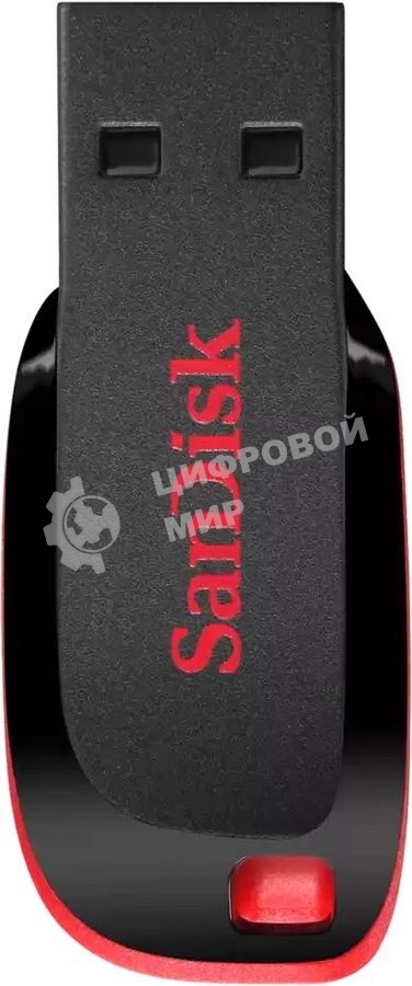 Флешка USB SanDisk Cruzer Blade (SDCZ50-128G-B35), 128Gb, USB 2.0, Type-A, R/W 16/4, черный