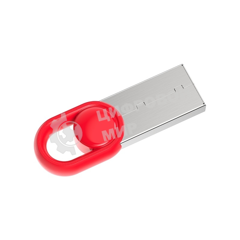 Флешка USB Netac UM2 (NT03UM2N-064G-32RE), 64Gb, USB 3.0, R/W 130/50, серебристый/красный