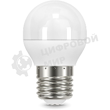 Лампа светодиодная Gauss LED Шар E27 9.5W 890lm 3000K 1/10/50