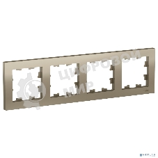 Рамка 4-м AtlasDesign универс. шампань SchE ATN000504