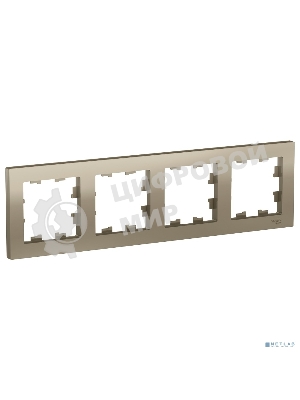 Рамка 4-м AtlasDesign универс. шампань SchE ATN000504