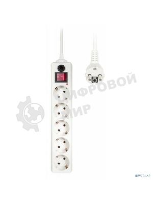 Сетевой фильтр Buro 500SH-5-W 5 м, 5 розеток, белый, коробка
