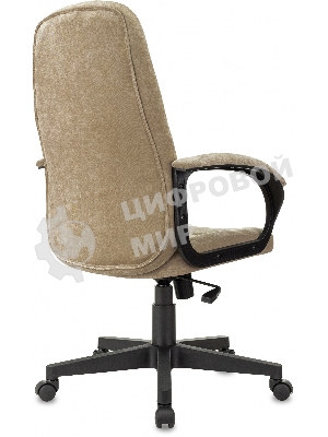 Кресло руководителя Бюрократ CH 002 Fabric Light-21 песочный, крестов. пластик