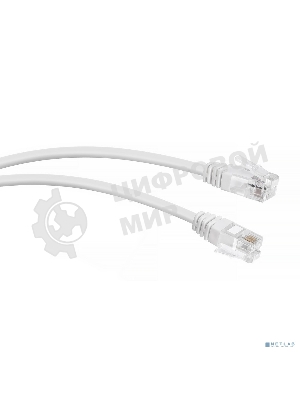 Шнур комм. Cabeus, кат. , неэкр., U/UTP, RJ12(6p4C), PVC, AWG28, 0.5м, белый