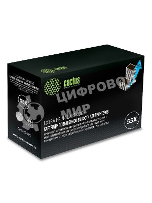 Картридж лазерный Cactus CS-CE255X-MPS черный (15000 стр.) для HP LaserJet M521 Pro 500 MFP, M521dn Pro MFP, M521dw Pro MFP, M525, M525c MFP, M525f, P3010, P3015, P3015d, P3015dn, P3015x