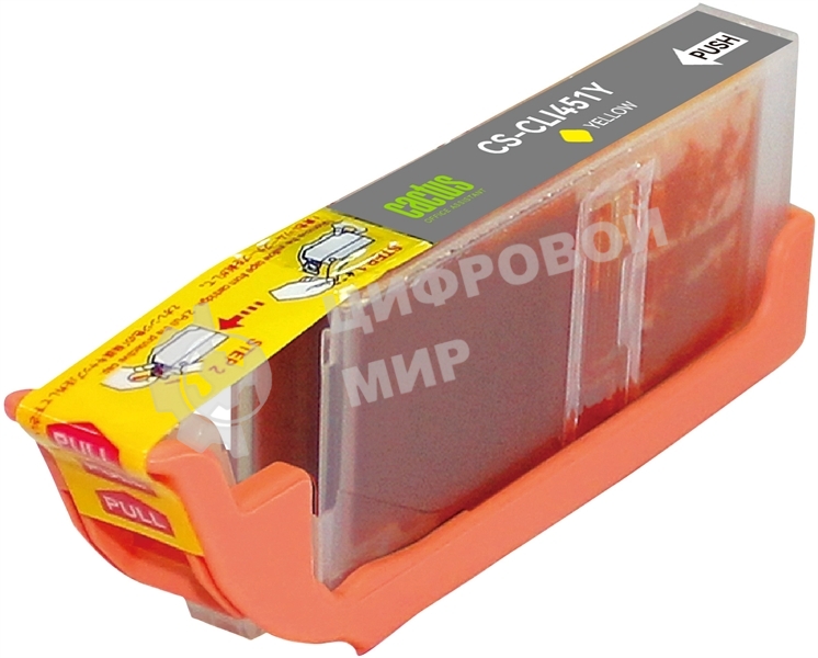 Картридж струйный Cactus CS-CLI451Y желтый (10.2 мл) для Canon MG 6340/5440/IP7240