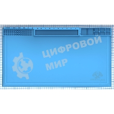 Резиновый коврик для работы с телефонами/планшетами с магнитными ячейками для мелких деталей 210х38