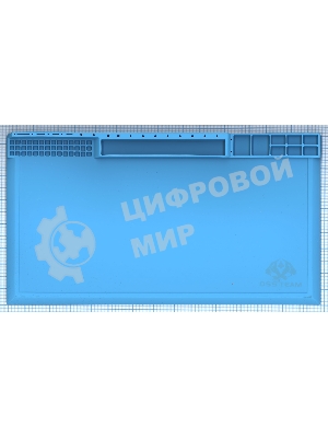 Резиновый коврик для работы с телефонами/планшетами с магнитными ячейками для мелких деталей 210х38