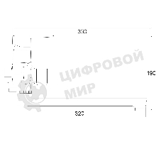 PL6-006E Смеситель для ванны с длинным изливом из высокопрочного пластика- БЕЛЫЙ