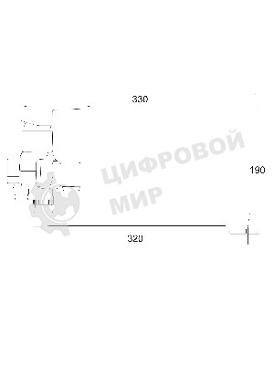 PL6-006E Смеситель для ванны с длинным изливом из высокопрочного пластика- БЕЛЫЙ