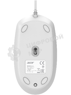 Комплект клавиатура+мышь Acer OCC400 проводной, USB, 2000 DPI, белый