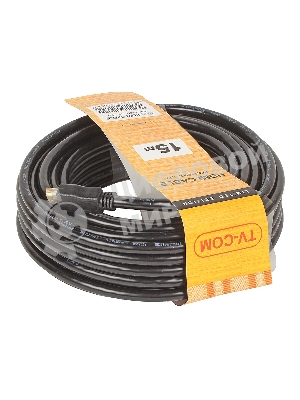 Кабель цифровой TV-COM HDMI19M to HDMI19M, V1.4+3D, 15m CG150S-15M
