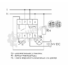 Регулятор температуры RT-820M (от -25 до +130 град.C; микропроцессорный; многофункц.; цифровая индикация; выносной датчик с термоус. проводом; монтаж на DIN-рейке 35мм 230В 16А 1Z IP20) F&F EA07.001.007