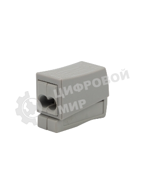 Строительно-монтажная клемма Rexant СМК 224 для светильника на 2 проводника 1.0-2.5/0.5-2.5 мм², белая (5 шт./уп.)