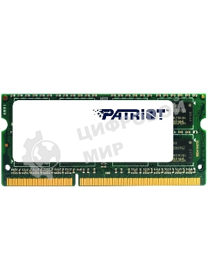 Оперативная память Patriot, DDR3L, 4GB (1x4 GB), 1600 MHz, CL11, SO-DIMM