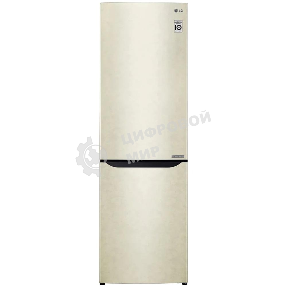 Холодильник LG GA-B419SEJL бежевый двухкамерный 223/79л морозилка снизу, No Frost