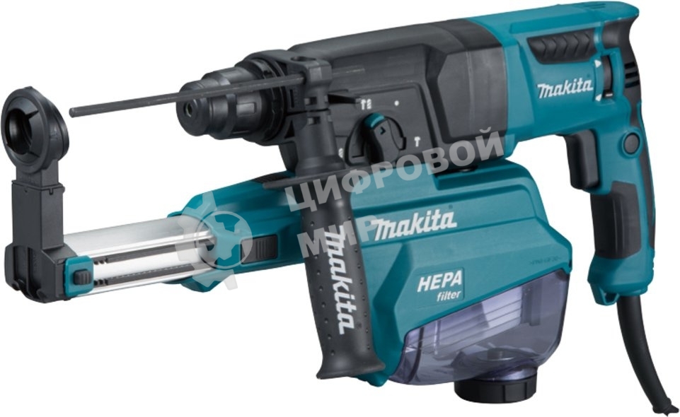Перфоратор Makita HR2652 SDS+,800Вт,3реж,2.9Дж,0-4600у\м,3.0кг,чем,комплект д\сбора пыли с фильтро