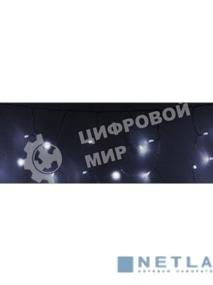 Гирлянда Neon-night Айсикл (бахрома) светодиодный, 4,8 х 0,6 м, прозрачный провод, 230 В, диоды белые, 176 LED
