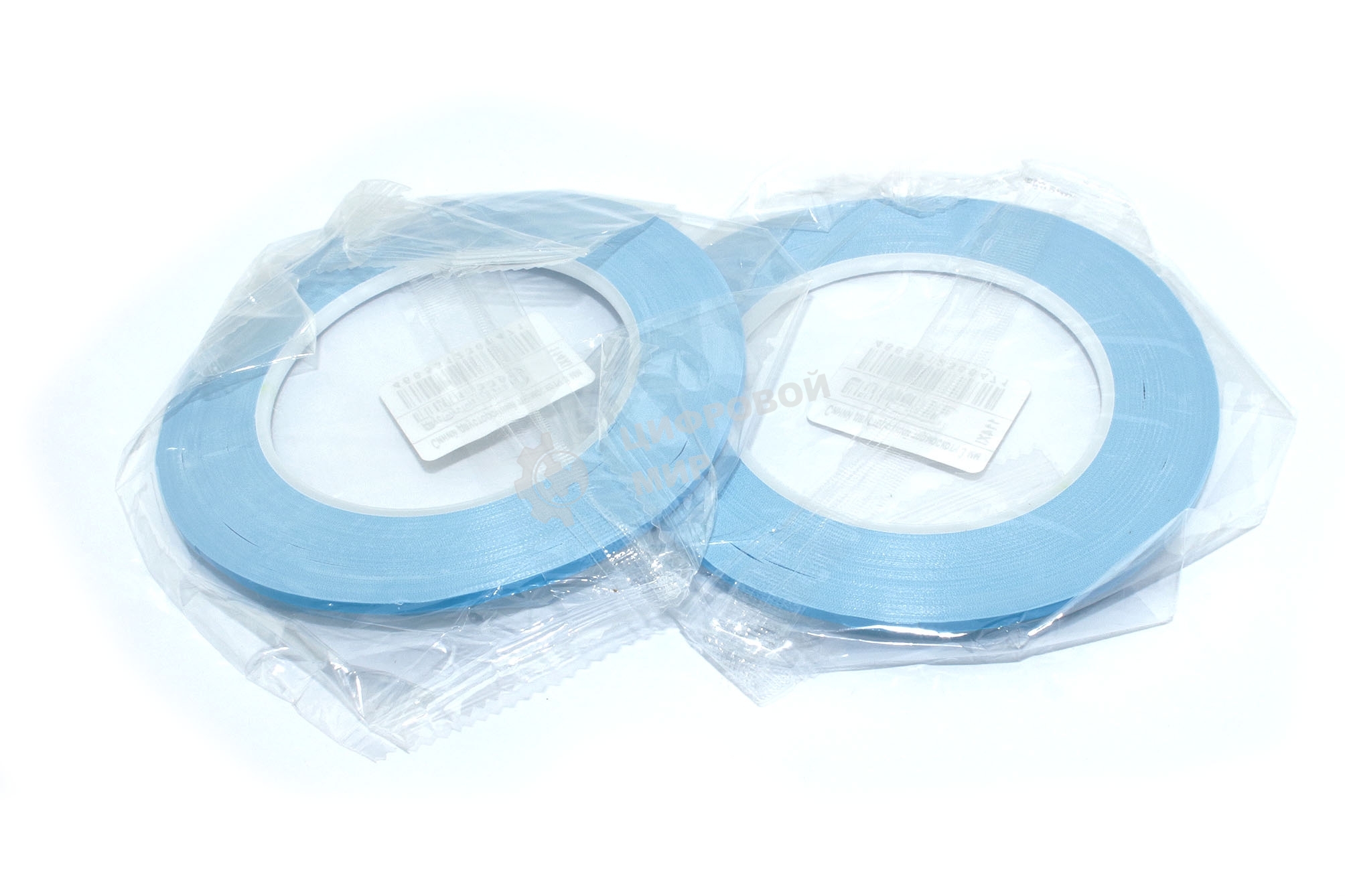 Термоскотч двусторонний 3 мм, 50 м 2 шт синий