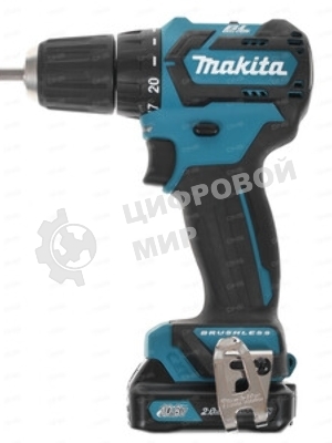 Дрель-шуруповерт Makita DF332DWAE, 12 В, 2 Ач, 35 Нм, бесщеточный