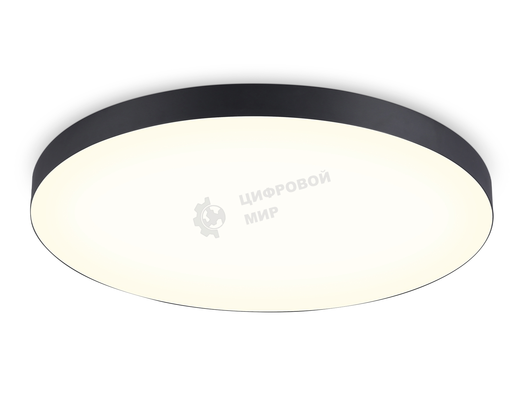 Потолочный светодиодный светильник Ambrella light FV5541 BK черный LED 130W 3000K D800*58 (Без ПДУ)