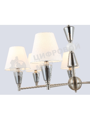 Люстра Ambrella light LH75256/7 SN/FR сатин никель/белый матовый E14*7 max 40W D860*520