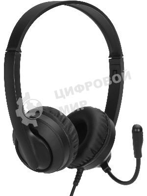 Гарнитура Oklick HS-M500 чёрный, проводная, USB