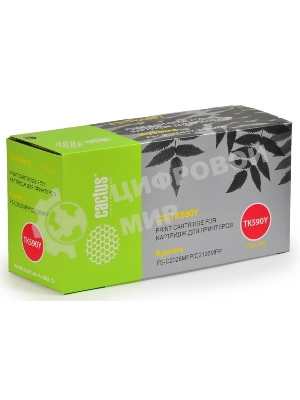 Картридж лазерный Cactus CS-TK590Y желтый (5000 стр.) для Kyocera FS-C2026MFP/C2126MFP/C2526MFP/C2626MFP/C5250DN