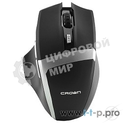 Мышь беспроводная Crown Gaming CMXG-801 черный, 1600 dpi, радиоканал, USB, кнопки - 7