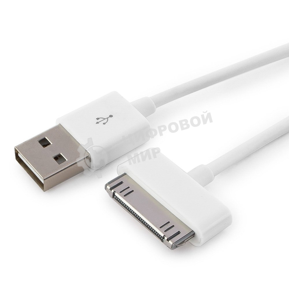 Кабель Gembird USB AM/Apple для iPad/iPhone/iPod, 1м белый, блистер