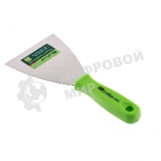 Шпательная лопатка из нержавеющей стали Сибртех, 100 мм, пластмассовая рукоятка