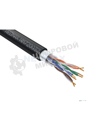 Кабель NEOMAX NM720032-P F/UTP cat.5e 4x2x0.52, 24 AWG, медь, внешний, PE, 305м, черный