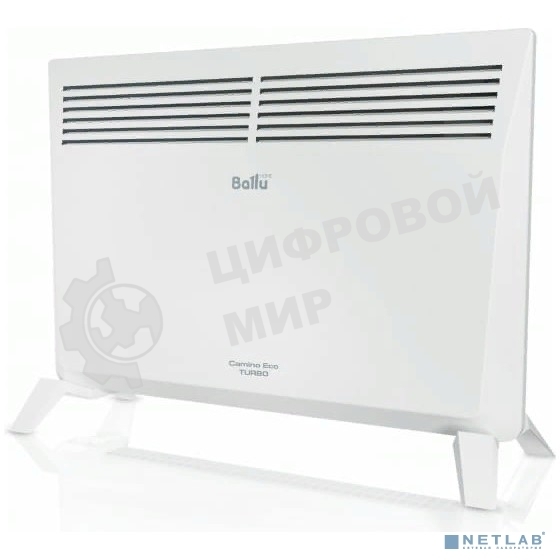 Конвектор электрический Ballu Camino Eco Turbo BEC/EMT-1500 белый, 1500 Вт, 20 м2, термостат